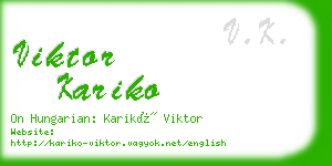 viktor kariko business card